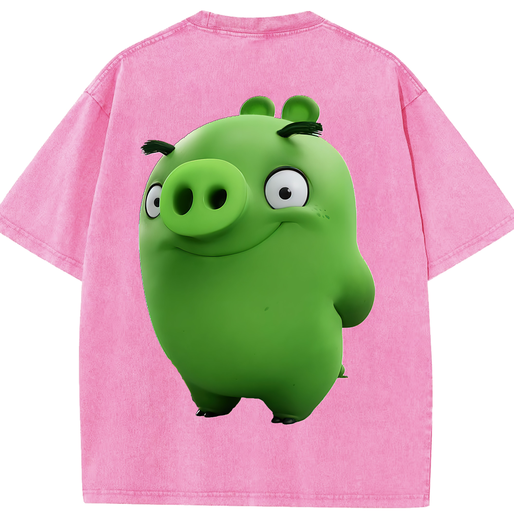 （画像用） Angry Birds アングリーバード 綿100% ヴィンテージ風 半袖Tシャツ（背面プリント）